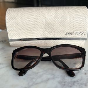 COPY - Jimmy Choo Mimi Sunglasses. Havana Brown ( tortoise) with gold detail.